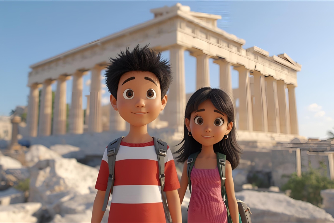 Τζακ και Τζίνι στην Ακρόπολη της Αθήνας 